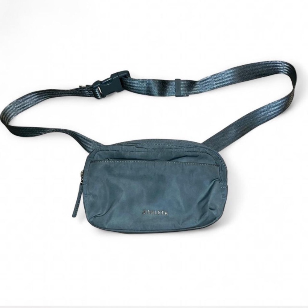 Athleta Slate Blue Crossbody Waist Bag